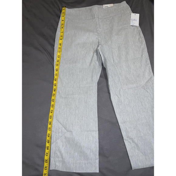 New CROFT & BARROW Pants Women's Size 8 Heather Grey Gray Twill Mid Rise Capris - Picture 4 of 9